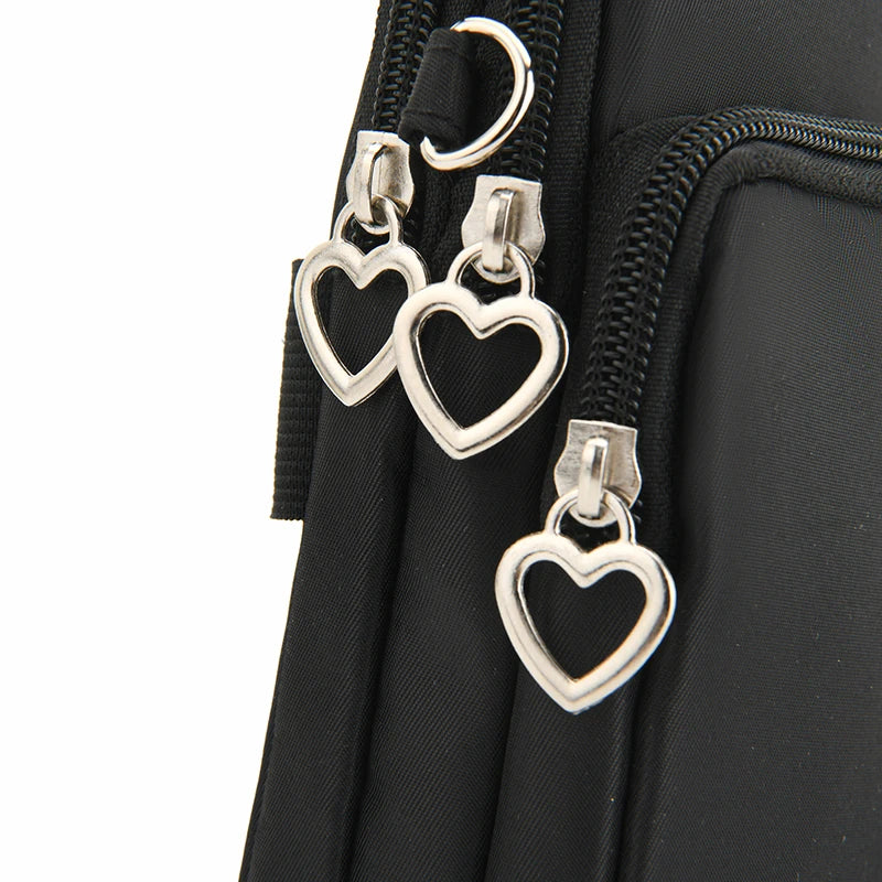 Women's Single Shoulder Crossbody Cell Phone Bag Four Zipper Bag Hanging Neck Coin Bag Outdoor Sports Arm Bag