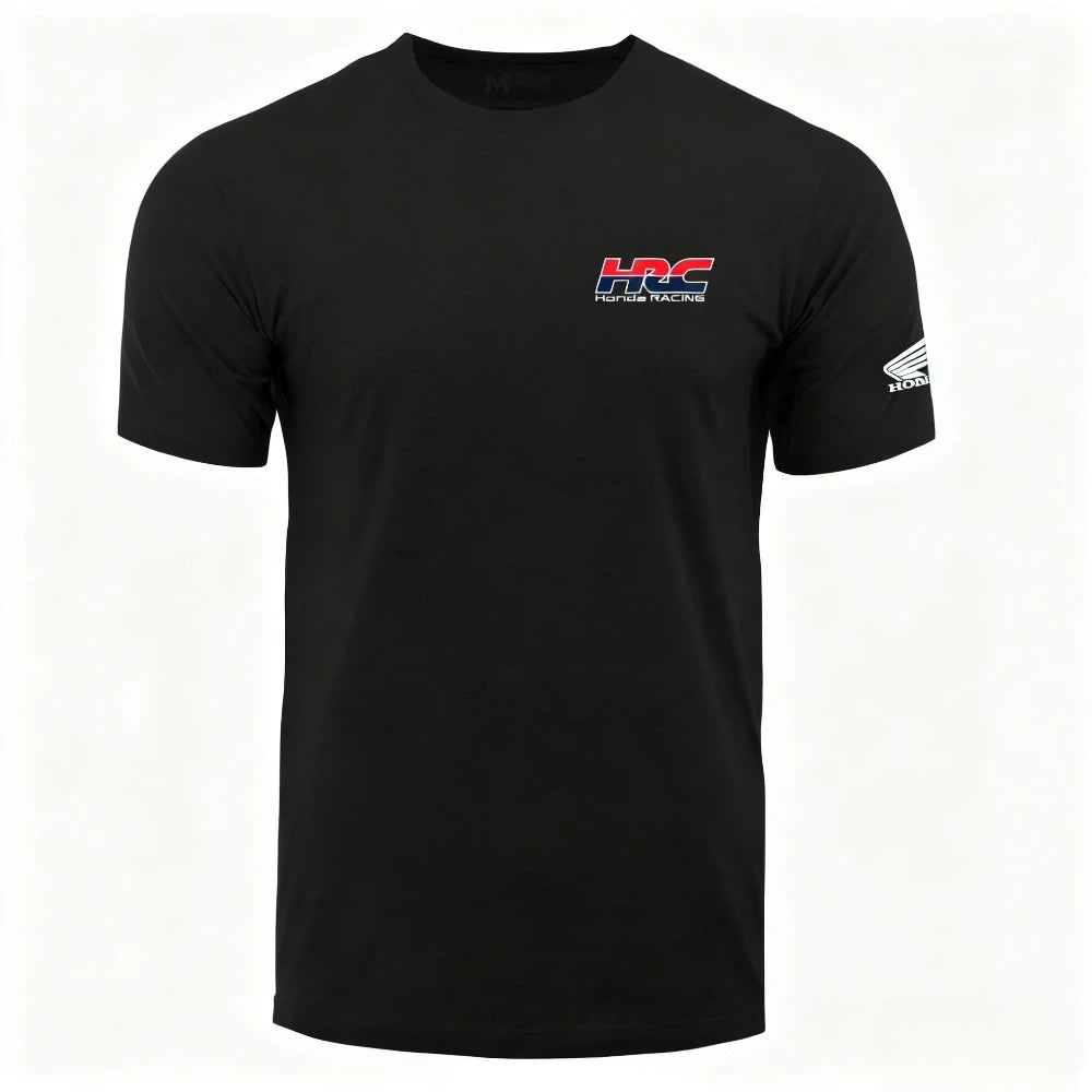 Honda Men's and Women's T-shirt Summer Cotton Tee Honda HRC Classic Gold Wing Short-sleeved Spring Autumn Motorcycle Cycling Top