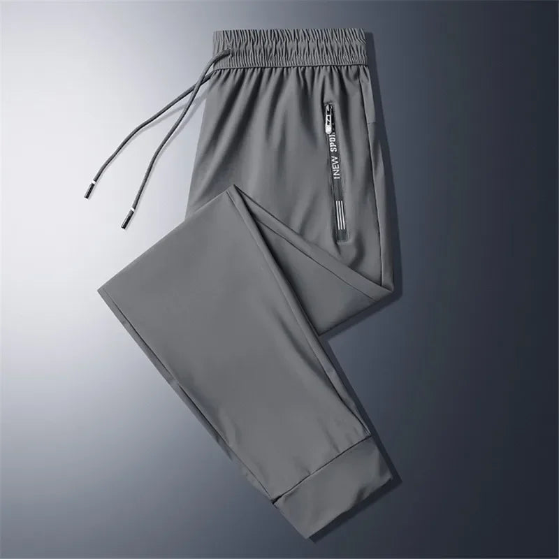 2024 Summer Cool Pants Men 8XL Plus Szie Sweatpants Fashion Casual Stretch Pants Male Big Size 7XL Summer Trousers Black Grey