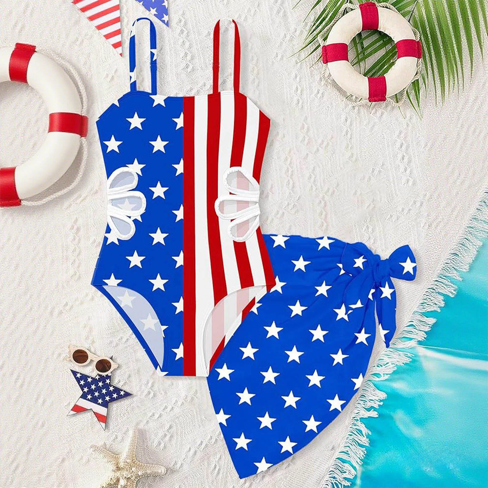 Girls One-Piece Swimsuit With Solid Cover Up Skirt Summer Cut Out Bathing Suit Girls Swimwear Swimsuits For Girl 8 10 12 14 16 Y