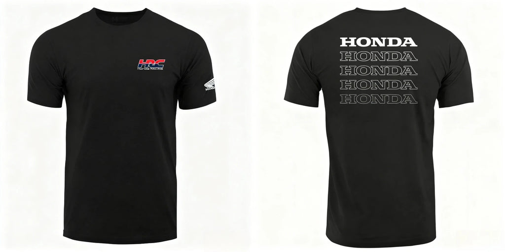 Honda Men's and Women's T-shirt Summer Cotton Tee Honda HRC Classic Gold Wing Short-sleeved Spring Autumn Motorcycle Cycling Top