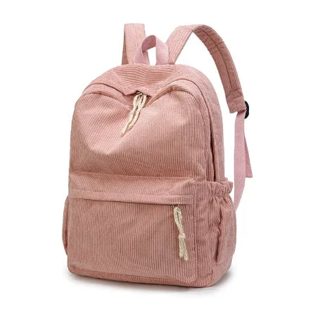 Custom Schoolbag 2025 New Fashion Corduroy Smooth Zipper Personalized Unique Name Large Capacity Travel Backpack Hiking Rucksack
