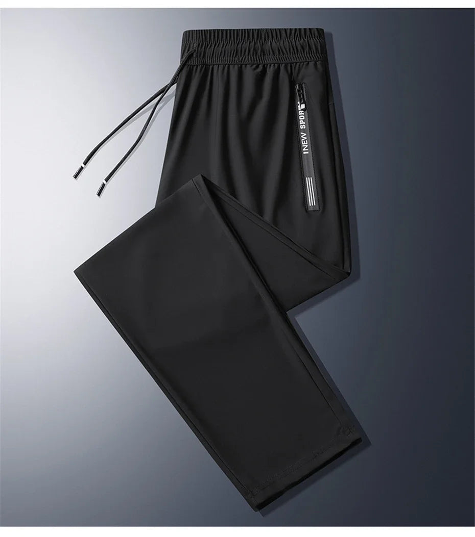2024 Summer Cool Pants Men 8XL Plus Szie Sweatpants Fashion Casual Stretch Pants Male Big Size 7XL Summer Trousers Black Grey