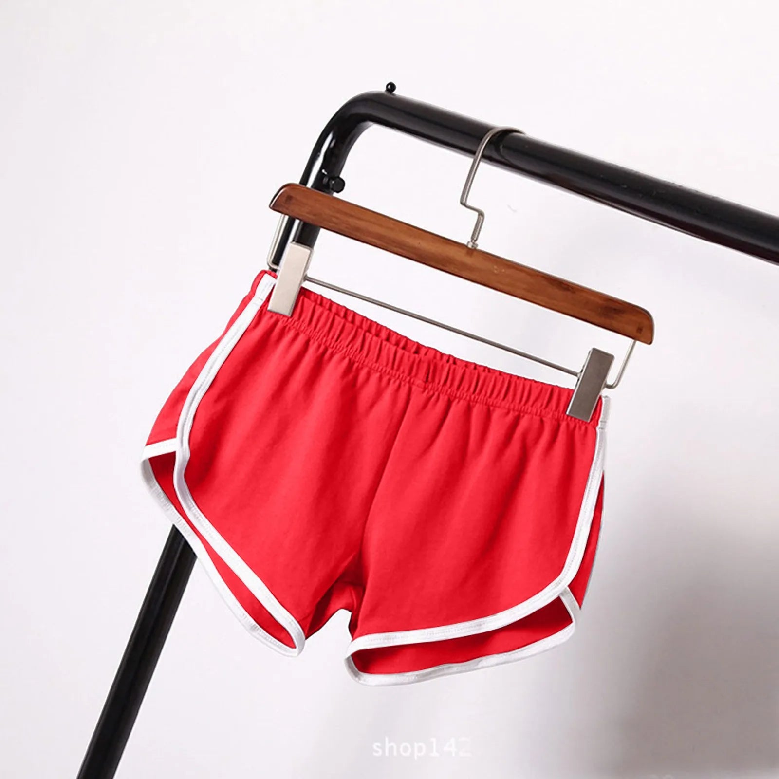 Sports Shorts Women Summer New Candy Color Anti Emptied Skinny Shorts Casual Lady Elastic Waist Beach Correndo Short Pants