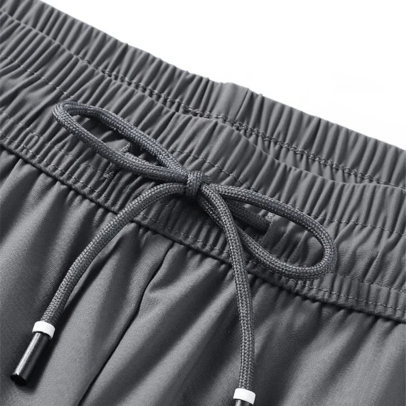 2024 Summer Cool Pants Men 8XL Plus Szie Sweatpants Fashion Casual Stretch Pants Male Big Size 7XL Summer Trousers Black Grey