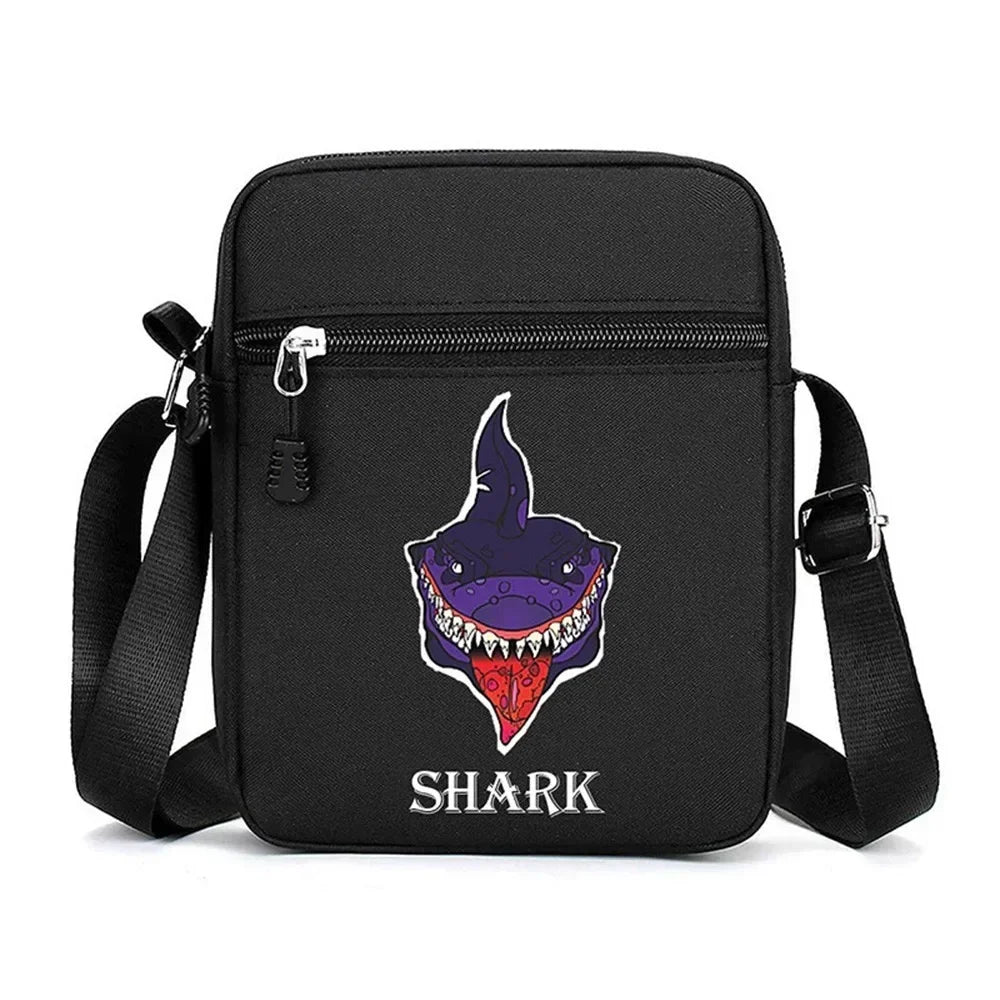 Simple Oxford Cloth Shoulder Bag Cartoon Adjustable Mobile Phone Bag Multiple Compartments Crossbody Bag for Men