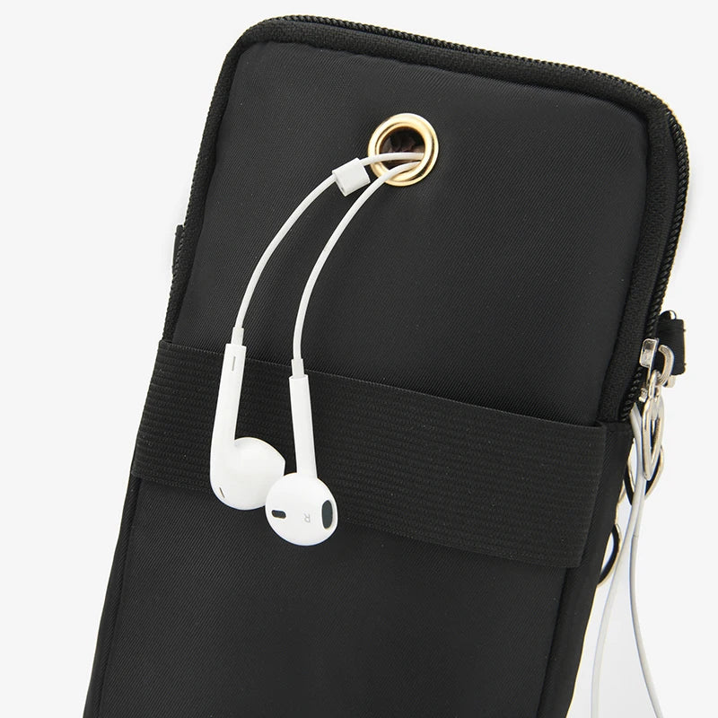 Women's Single Shoulder Crossbody Cell Phone Bag Four Zipper Bag Hanging Neck Coin Bag Outdoor Sports Arm Bag