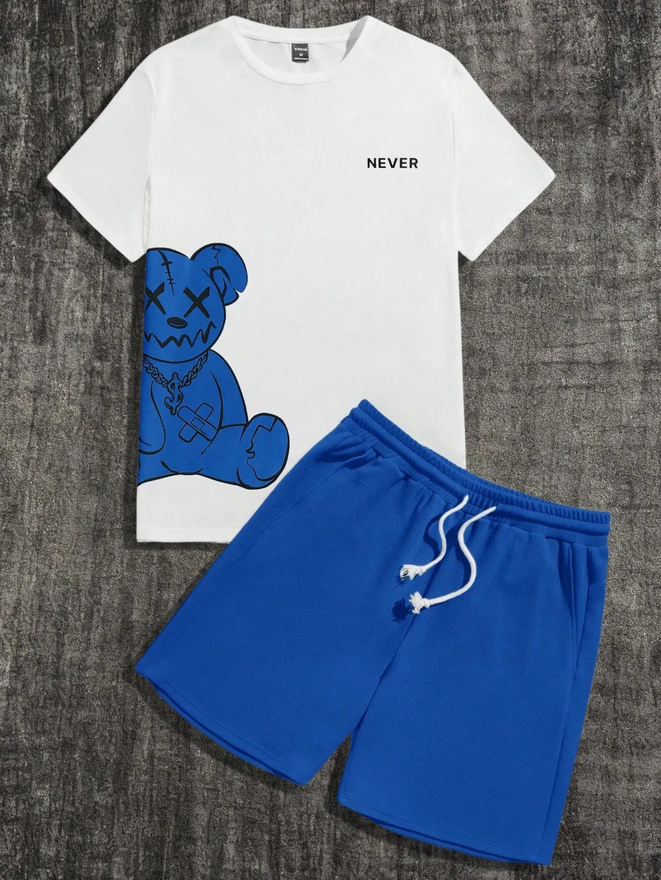 2026 Summer Men's Suit with Bear Print Breathable Lightweight Casual and Fashionable Outdoor Men's Clothing
