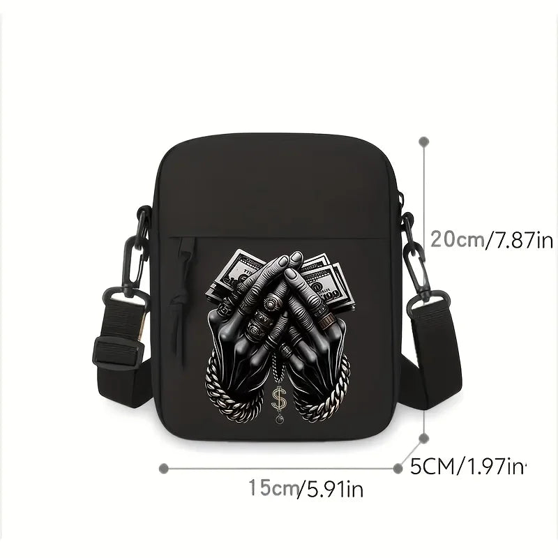 Men'S Crossbody Bag with an Adjustable Shoulder Strap - Spacious Yet Compact Messenger Bag Featuring a Secure Zipper Closure, Ey