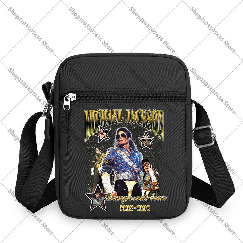Men Women Anime Phone Storage Pouch MJ Casual Accessories Handbags Michael Jackson Fashion Creative Crossbody Bag Birthday Gifts