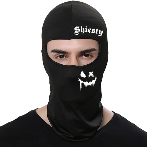 1pc/2/pc/3pcs Windproof and Sun Protection Joyful Print Cycling Mask Baraklava Hat Letter - Men's and Women's Outdoor