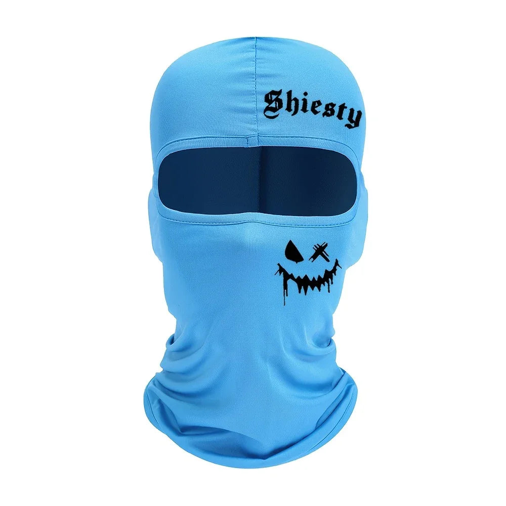 1pc/2/pc/3pcs Windproof and Sun Protection Joyful Print Cycling Mask Baraklava Hat Letter - Men's and Women's Outdoor