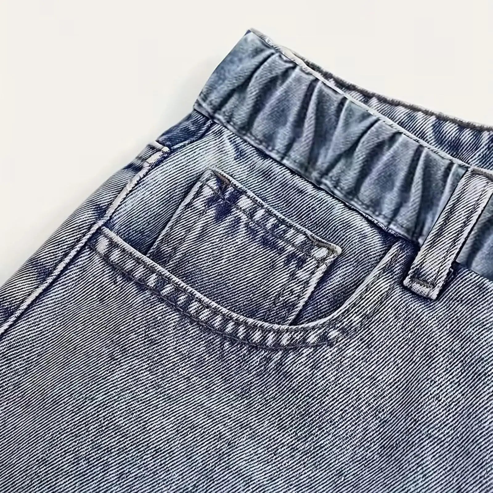 Girls Jeans Autumn Spring Loose Casual Straight Pants Kids Fashion Versatile Wide Leg Trousers Star Patchwork Denim Pants 5-15Y