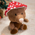 Hot Sale Anime Mole&Angry Cat Plush Toys Cartoon Mushroom Hat Mouse Orange Kitten Doll Lovely Children Companion Cool Gift
