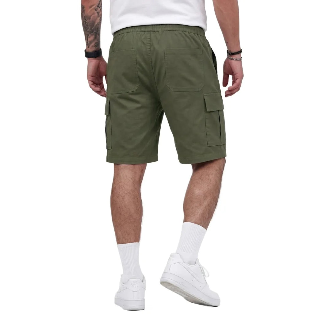 Summer Cargo Pants Casual Bermuda Shorts Plus Size Running Knee Pants Jogging Gym Man Tactical Multi-Pocket Short Work Pants