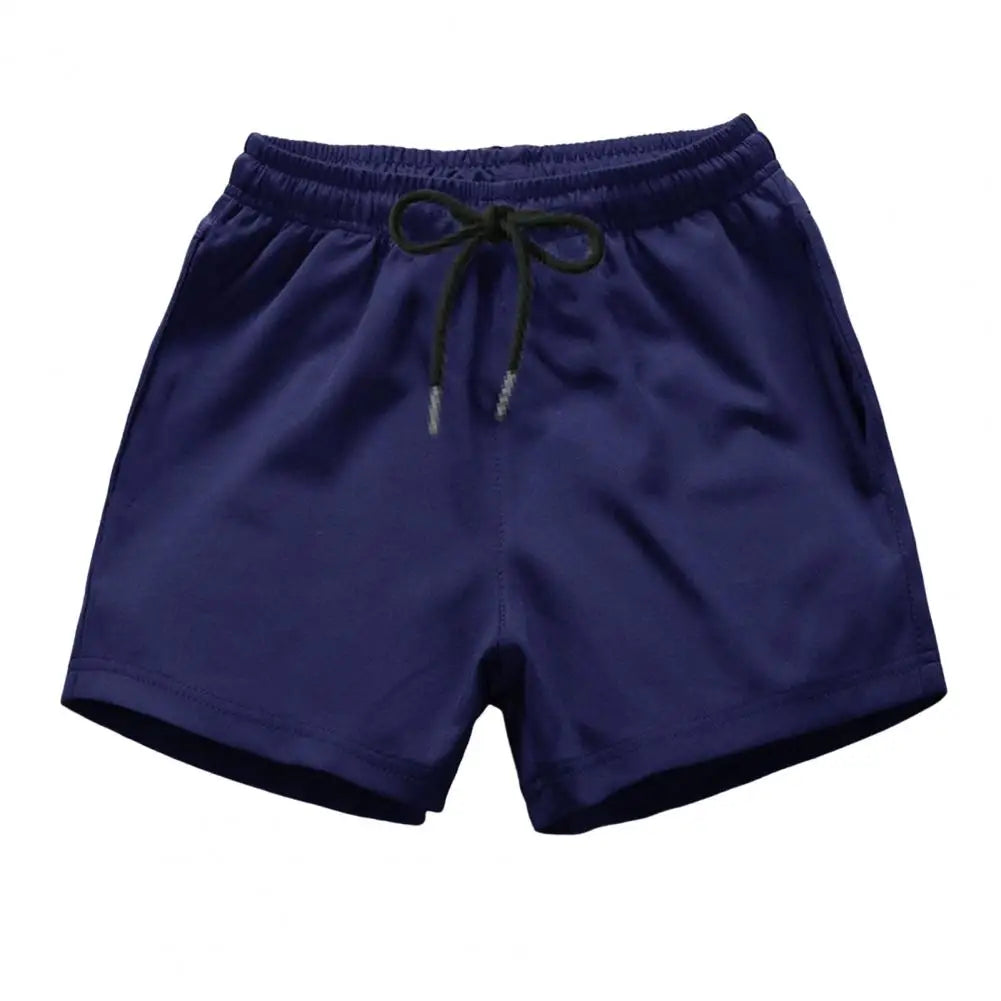 2024 Men Running Shorts Elastic Waist Drawstring Gym Short Pants Solid Color Wide Leg Outdoor Shorts Sports Shorts Beach Pants
