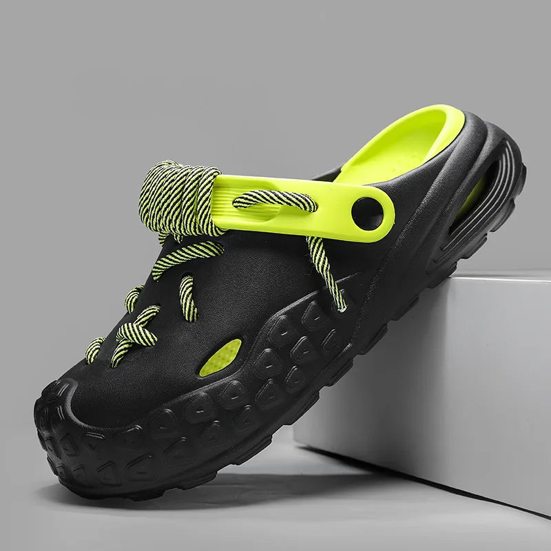 Couples Matching Breathable Outdoor Sandals Men Women Size Large Summer Slip-On Clog Shoes Anti-Slip Beach Flip Flops