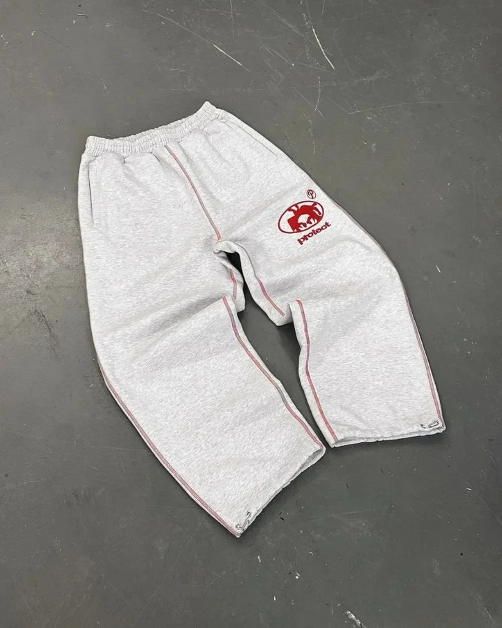 Y2k Embroidered Gray Casual Pants Striped Functional Tactical Functional Baggy Men's Women Premium Jogging Drawstring Sweatpants