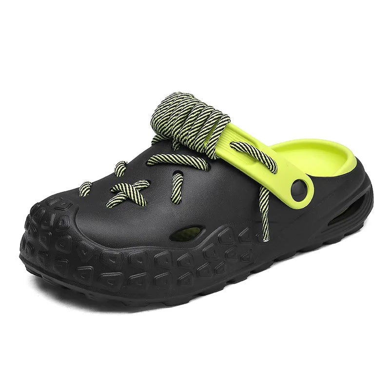 Couples Matching Breathable Outdoor Sandals Men Women Size Large Summer Slip-On Clog Shoes Anti-Slip Beach Flip Flops