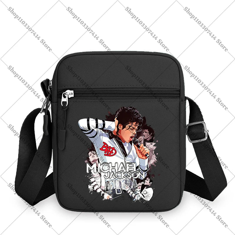Men Women Anime Phone Storage Pouch MJ Casual Accessories Handbags Michael Jackson Fashion Creative Crossbody Bag Birthday Gifts
