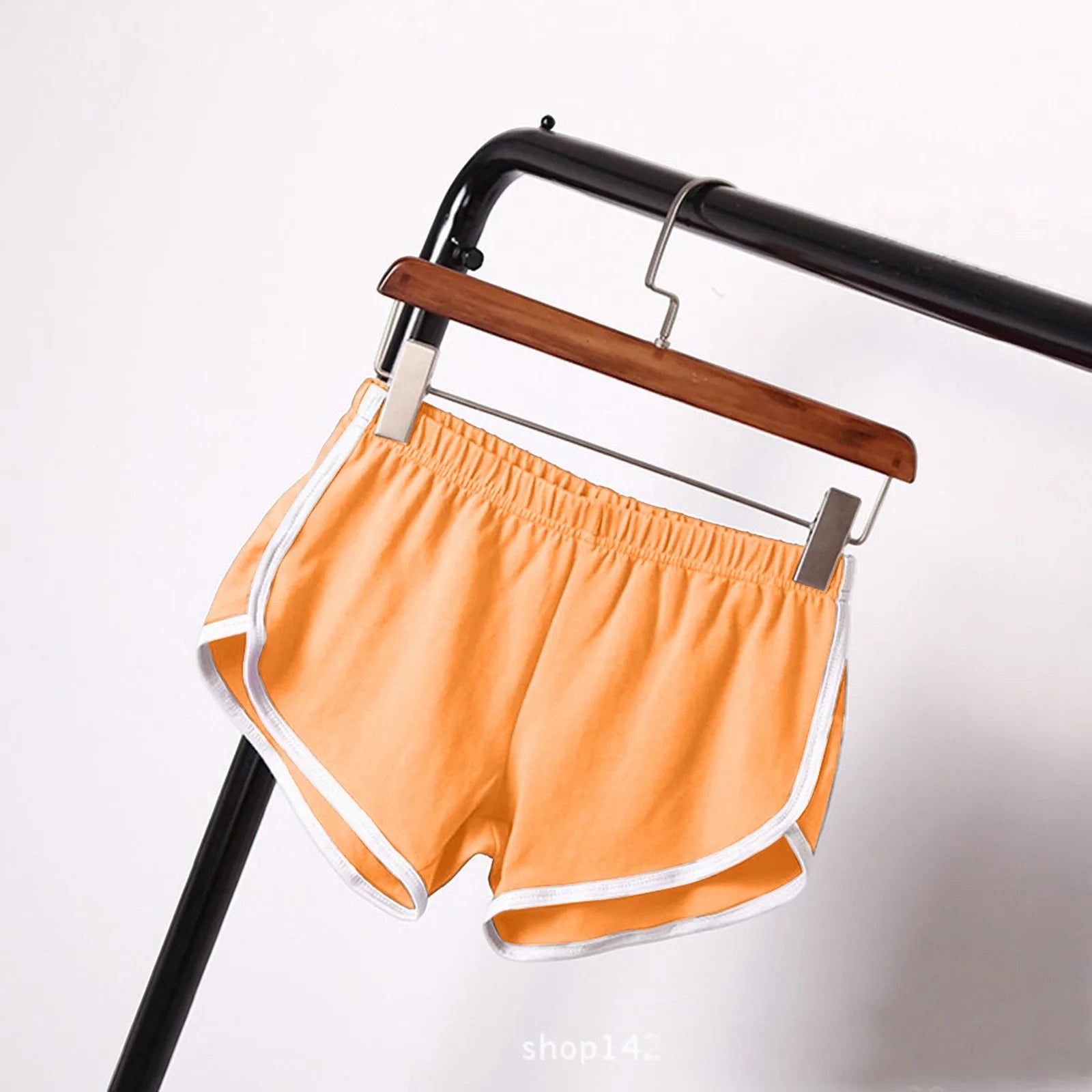 Sports Shorts Women Summer New Candy Color Anti Emptied Skinny Shorts Casual Lady Elastic Waist Beach Correndo Short Pants