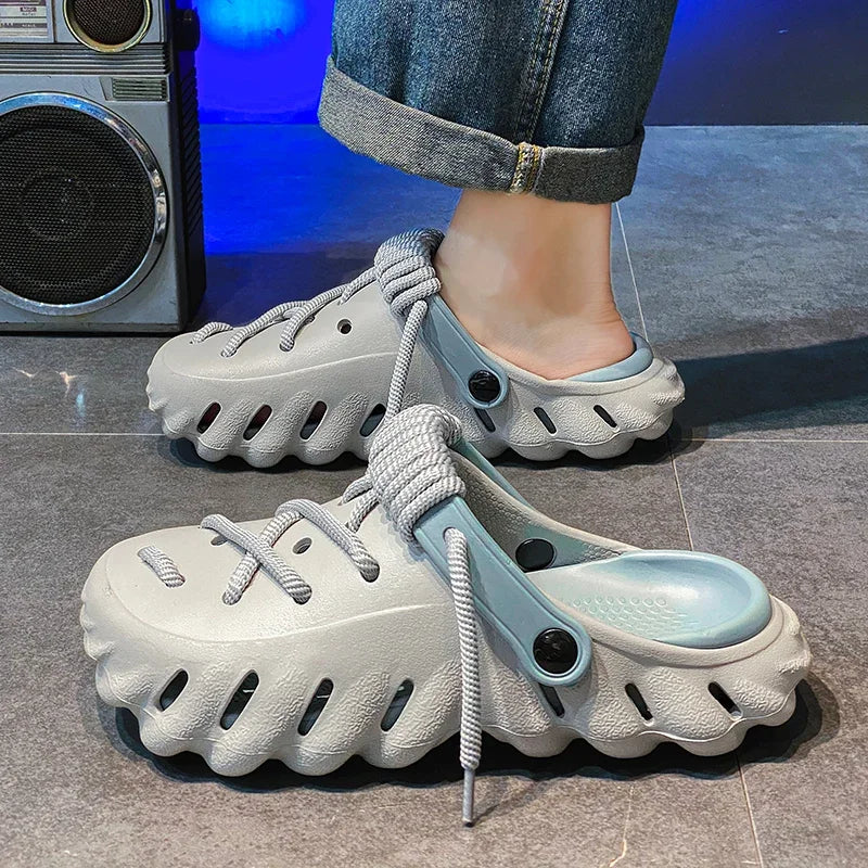 XIHAHA Slippers Men Summer Casual Shoes Outdoor Platform Sandals Comfortable Soft Sole Beach Designer Sea Slippers Womens