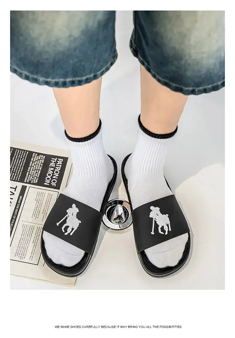 Big Size One Strap Slippers For Ladies,Comfortable Relaxed Fit DesignNon Slip Soft Sole Fashion Sandals For Summer Everyday Wear