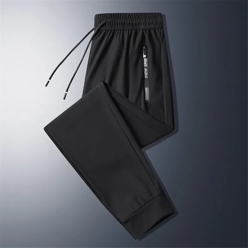 2024 Summer Cool Pants Men 8XL Plus Szie Sweatpants Fashion Casual Stretch Pants Male Big Size 7XL Summer Trousers Black Grey