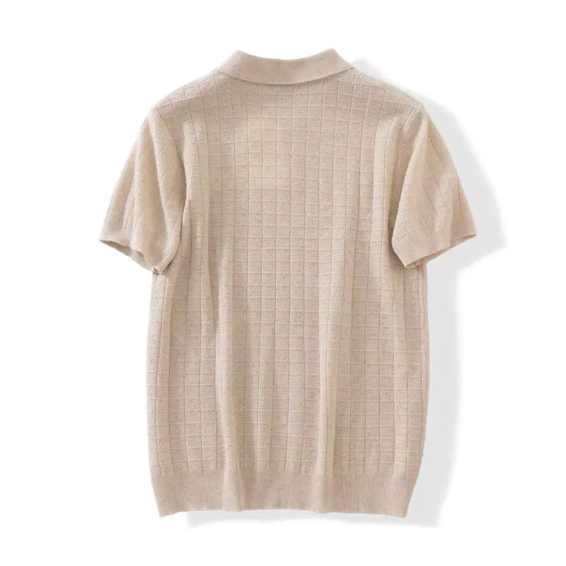 POLO Shirt for Outdoor Rock Climbing, Hiking, Camping and Fishing. Fine Knitted Texture. Summer Short-sleeved Knitted POLO