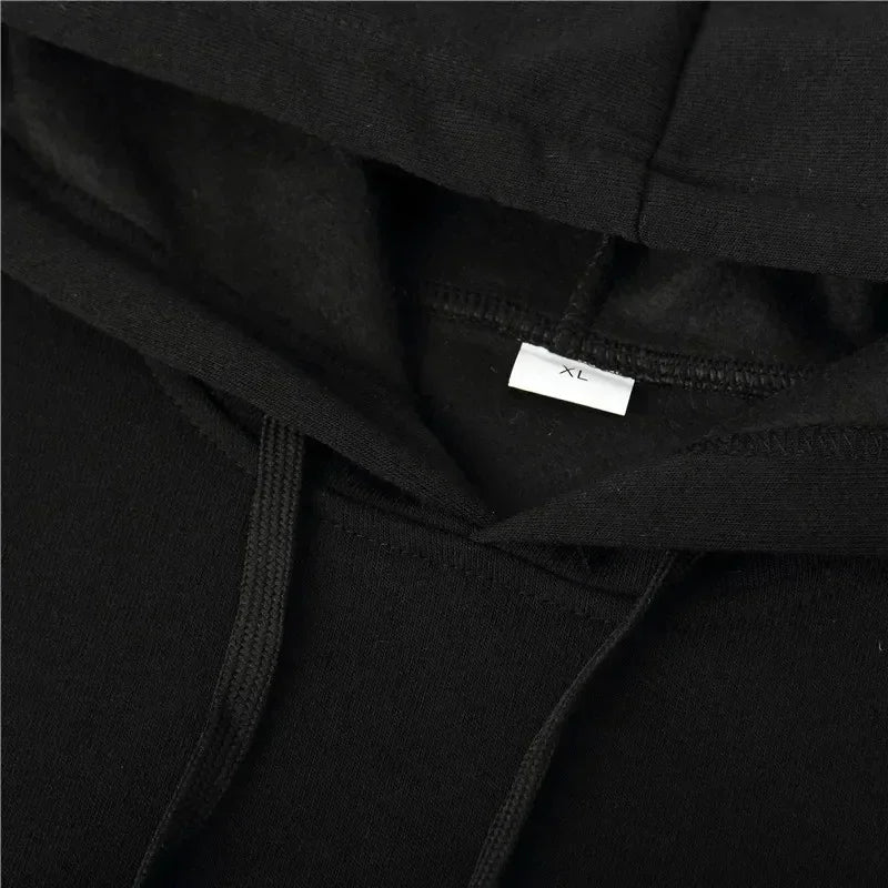 Red Rose Print Autumn winter models Men's Fleece windproof Warm Cotton Oversized Hoodie Outdoor Commuter Men's High Elastic Top