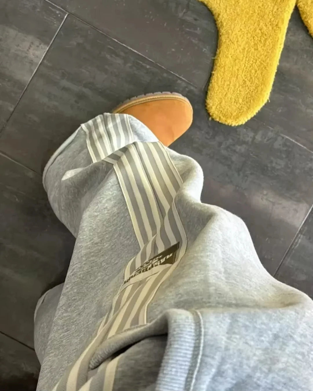 Y2k Embroidered Gray Casual Pants Striped Functional Tactical Functional Baggy Men's Women Premium Jogging Drawstring Sweatpants