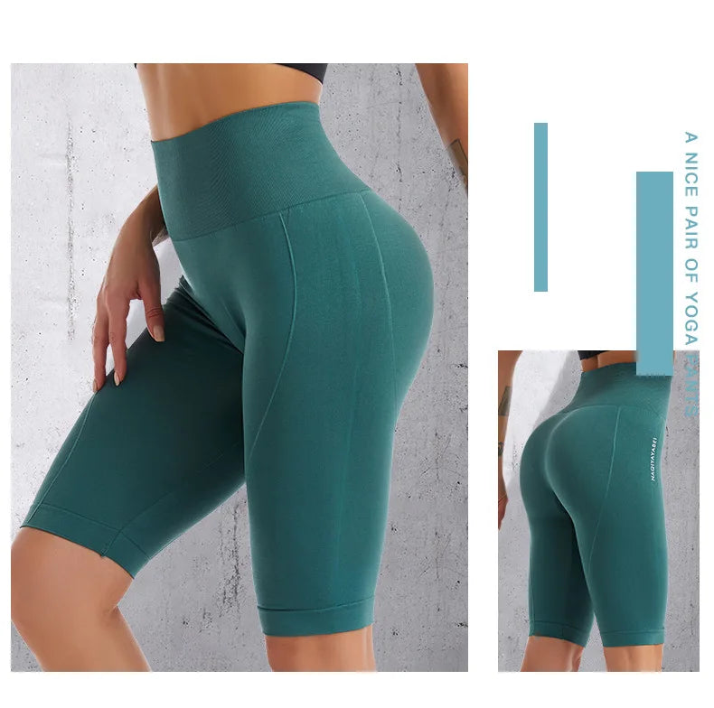 Sports Pants Fitness Yoga Pants Women Body Sculpting Belly Pants Tight Breathable Quick-drying Sexy High Waist Running Workout
