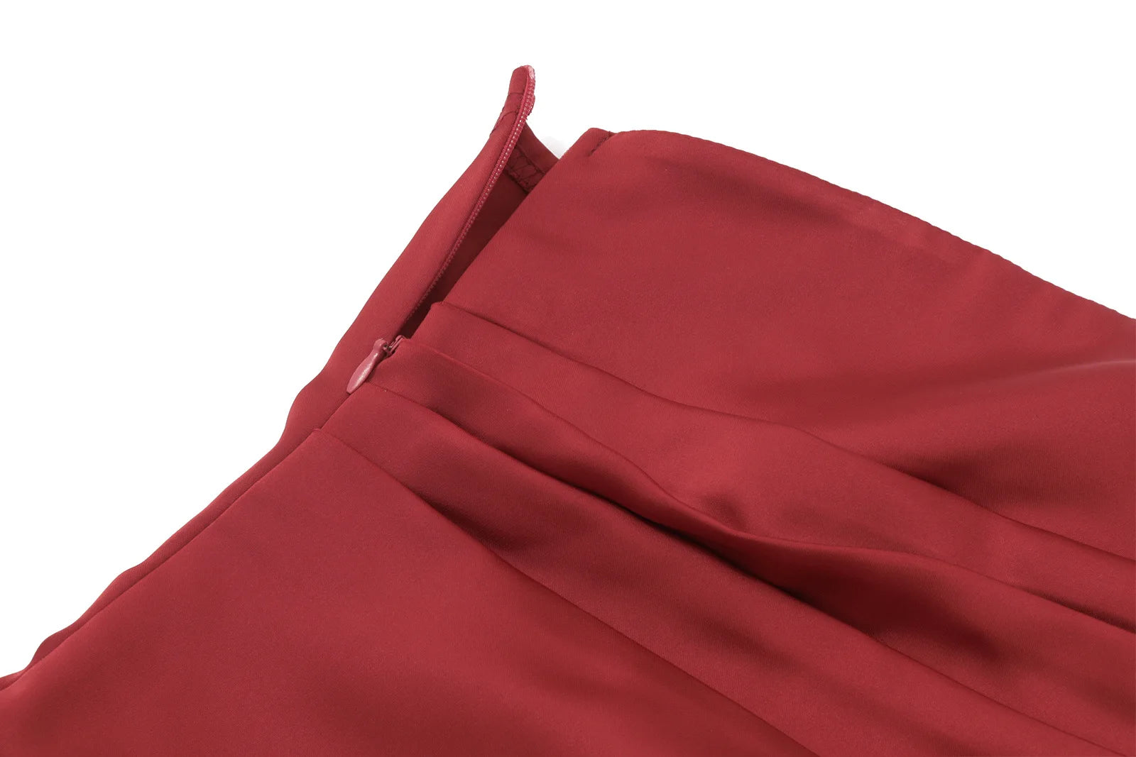 PixieKiki Sexy Satin Red Dress Asymmetrical Ruched Strapless Backless Short Dresses for Woman Party Birthday Outfits P33-EE26