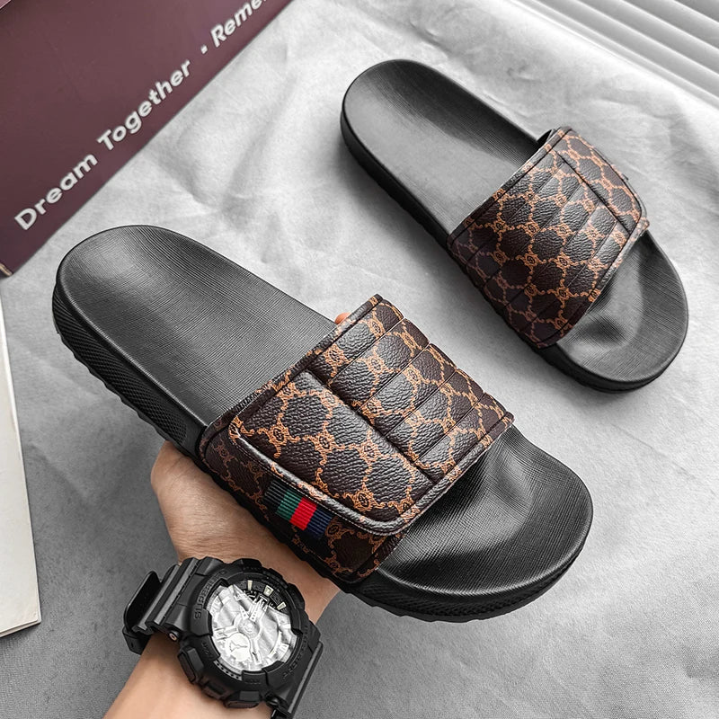 Summer beach slippers men's fashion comfortable EVA breathable sandals home indoor and outdoor sandals plus size slippers 46 47