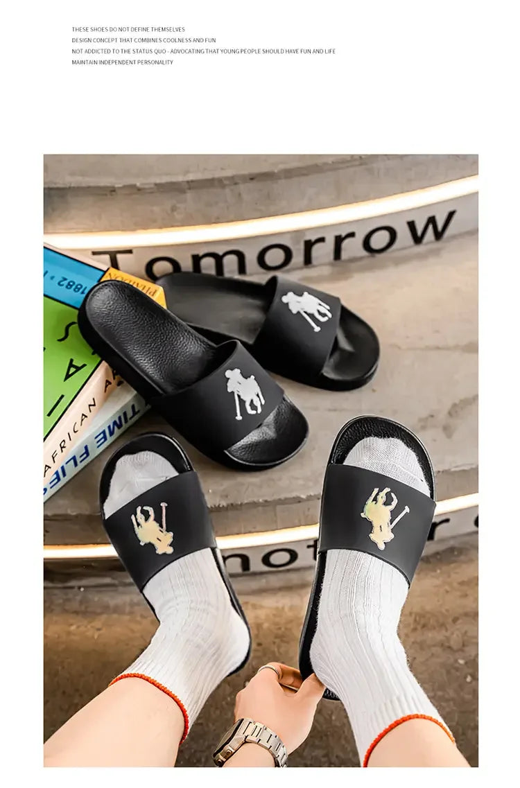 Big Size One Strap Slippers For Ladies,Comfortable Relaxed Fit DesignNon Slip Soft Sole Fashion Sandals For Summer Everyday Wear