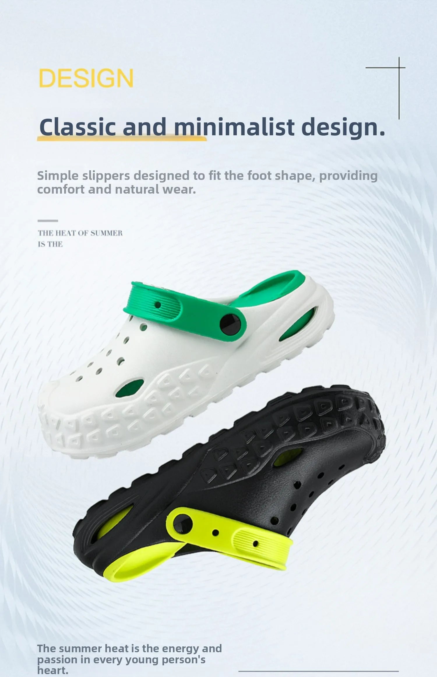 Flowllorss Men's Summer Outdoor Driving Sports Sandals Thick Bottom Anti-Slip Slip-On Beach Shoes Comfortable Wear Hole Shoes
