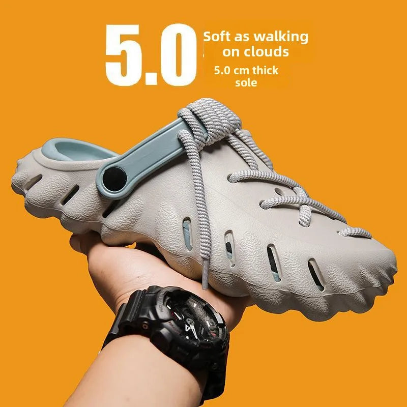 Summer 2026 Large Size Cross-Border Hole Hole Garden Shoes Outdoor Indoor Roman Style Men's Sandals Comfortable Wearing Feeling
