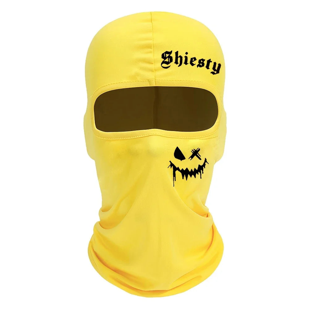 1pc/2/pc/3pcs Windproof and Sun Protection Joyful Print Cycling Mask Baraklava Hat Letter - Men's and Women's Outdoor
