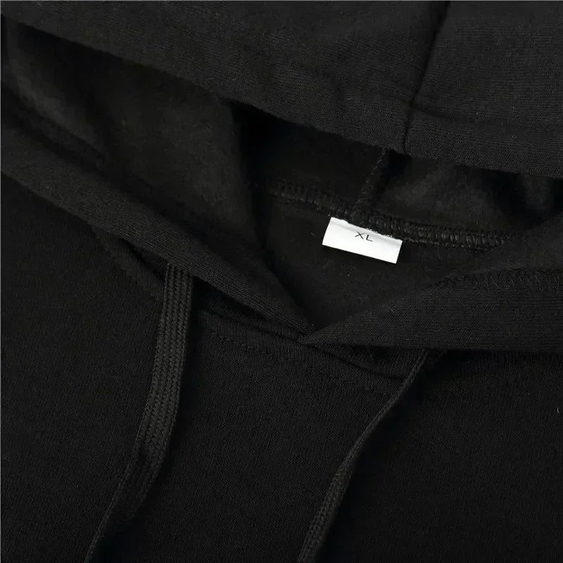 Red Rose Print Autumn winter models Men's Fleece windproof Warm Cotton Oversized Hoodie Outdoor Commuter Men's High Elastic Top