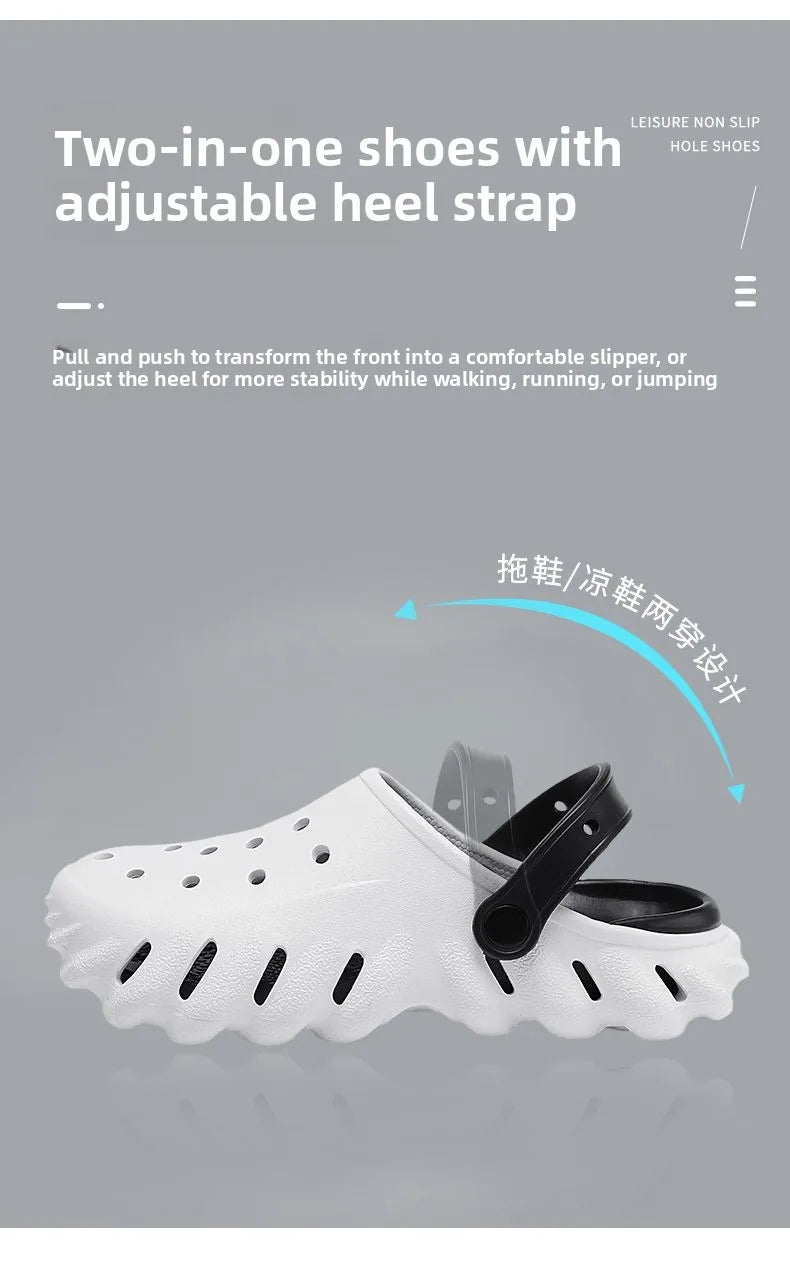 Summer 2026 Large Size Cross-Border Hole Hole Garden Shoes Outdoor Indoor Roman Style Men's Sandals Comfortable Wearing Feeling