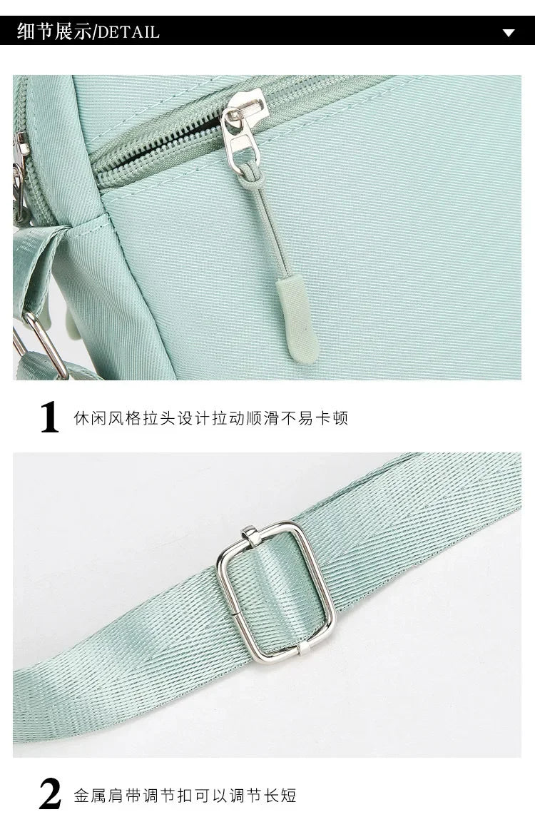 Kawaii Snoopy Women Men Shoulder Bag Fashion Mini Oxford Mobile Phone Bag Crossbody Bag Kawaii Ladies Waist Pack Wallet Gift