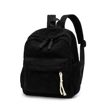 Custom Schoolbag 2025 New Fashion Corduroy Smooth Zipper Personalized Unique Name Large Capacity Travel Backpack Hiking Rucksack