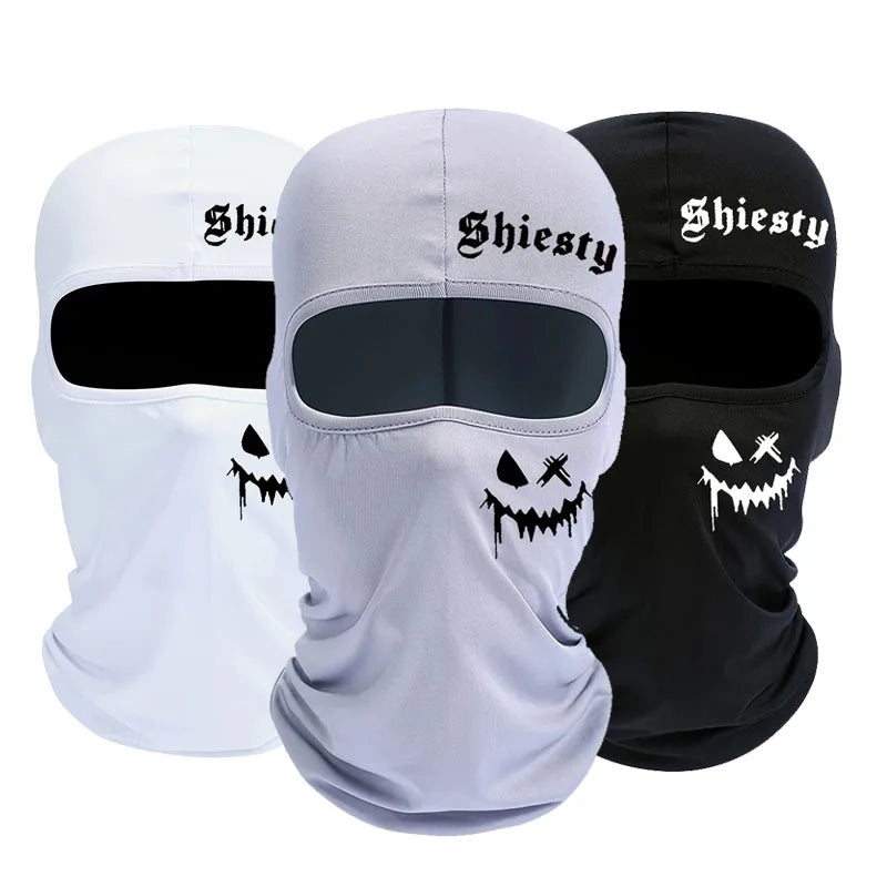 1pc/2/pc/3pcs Windproof and Sun Protection Joyful Print Cycling Mask Baraklava Hat Letter - Men's and Women's Outdoor