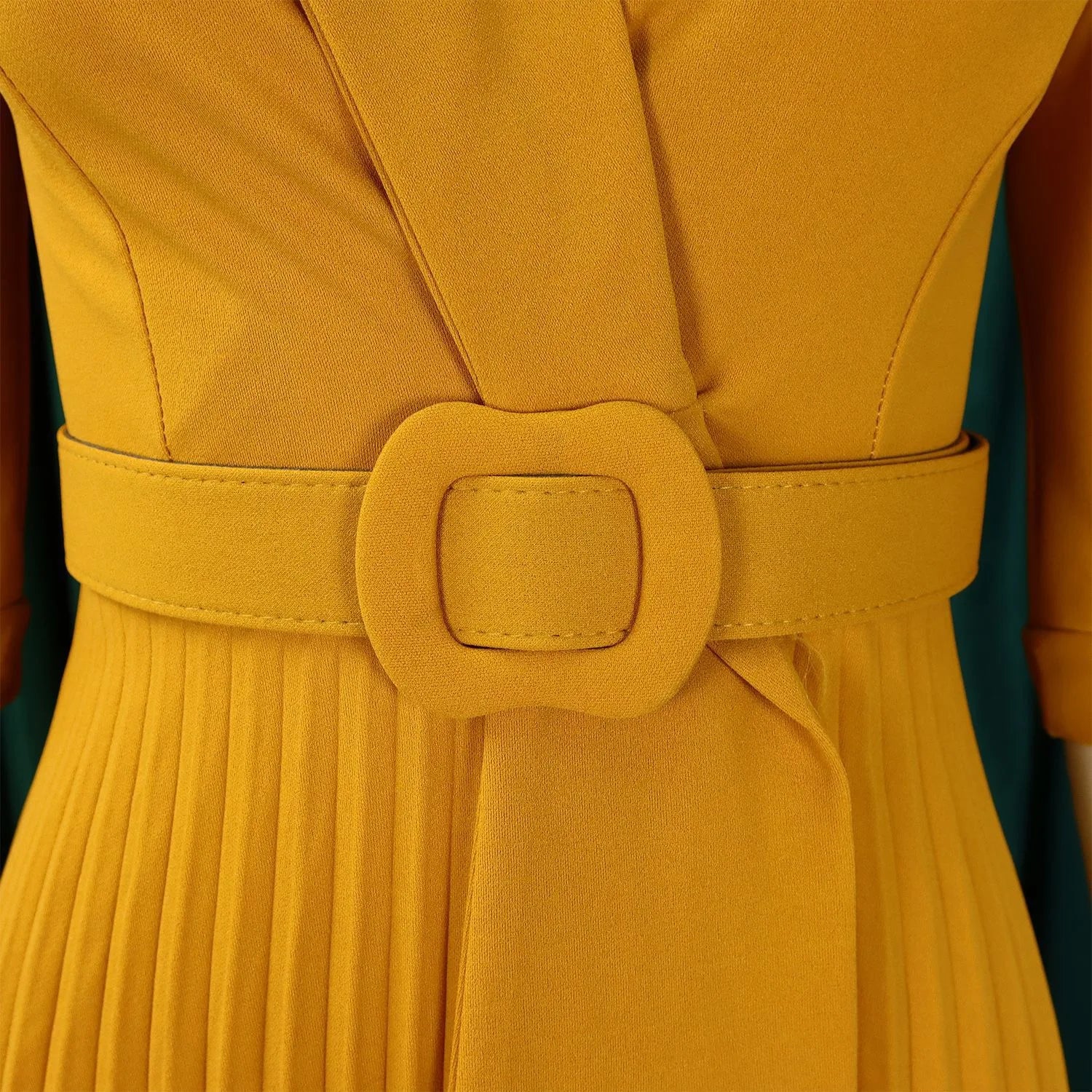 Elegant Office Ladies Dresses 2024 Autumn Fall Notched Collar Half Sleeve Belt Waisted Mid Calf Female Birthday Party Dress Midi