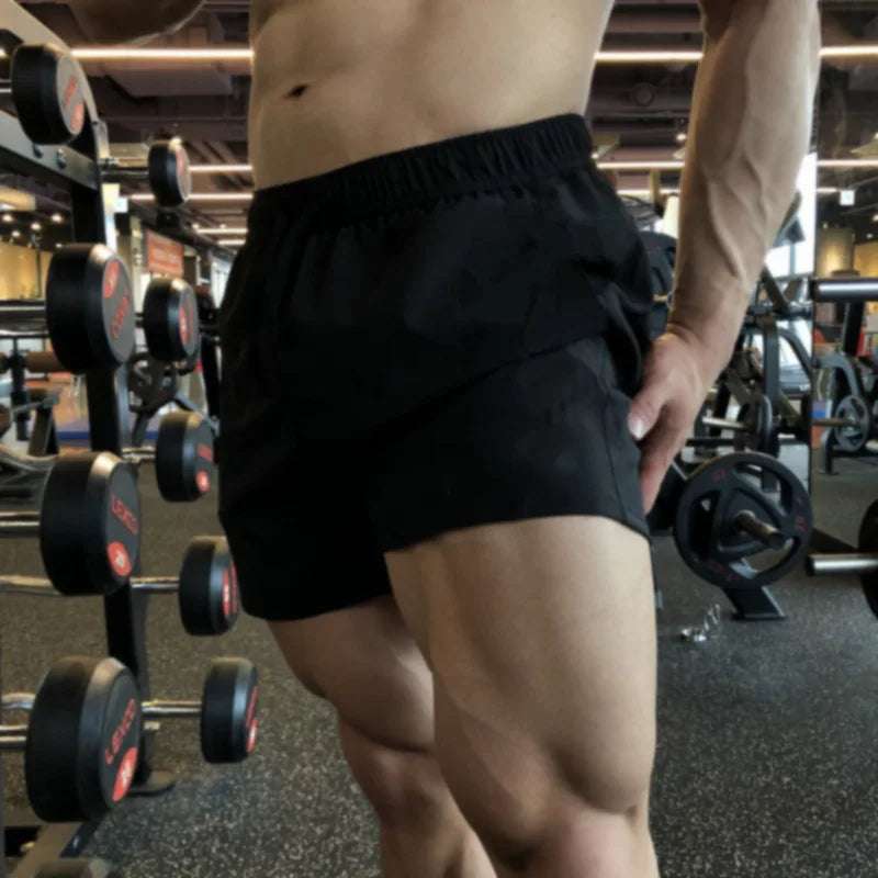 Running shorts, summer gym sportswear, men's jogging outdoor sports shorts, fitness men's quick drying breathable shorts, men's