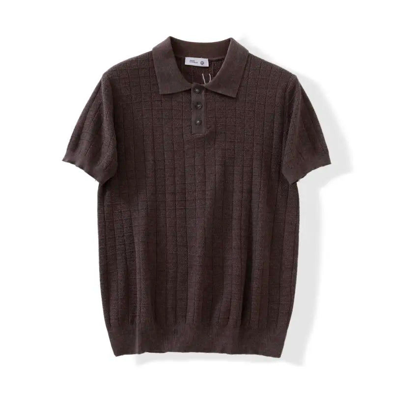 POLO Shirt for Outdoor Rock Climbing, Hiking, Camping and Fishing. Fine Knitted Texture. Summer Short-sleeved Knitted POLO