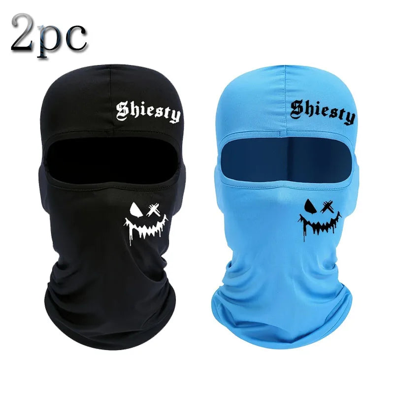 1pc/2/pc/3pcs Windproof and Sun Protection Joyful Print Cycling Mask Baraklava Hat Letter - Men's and Women's Outdoor