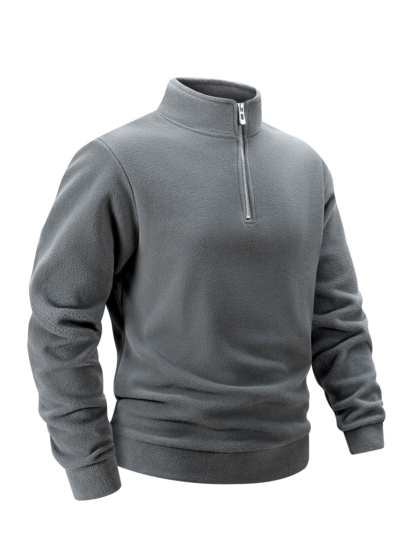 2025 Men Casual Fleece Sweatshirts Tops Men Sport Classic Stand Collar Sweatshirts Men’s Quarter Zip Hoodie Basic Pullover 3XL