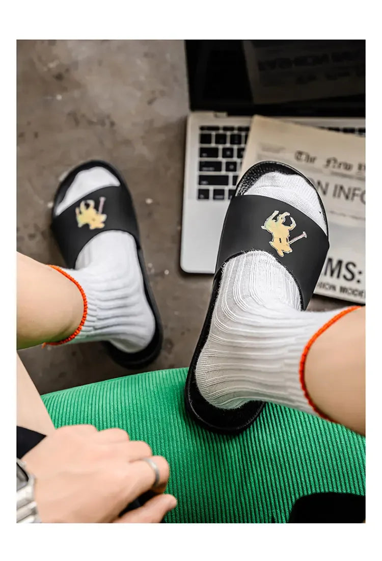 Big Size One Strap Slippers For Ladies,Comfortable Relaxed Fit DesignNon Slip Soft Sole Fashion Sandals For Summer Everyday Wear