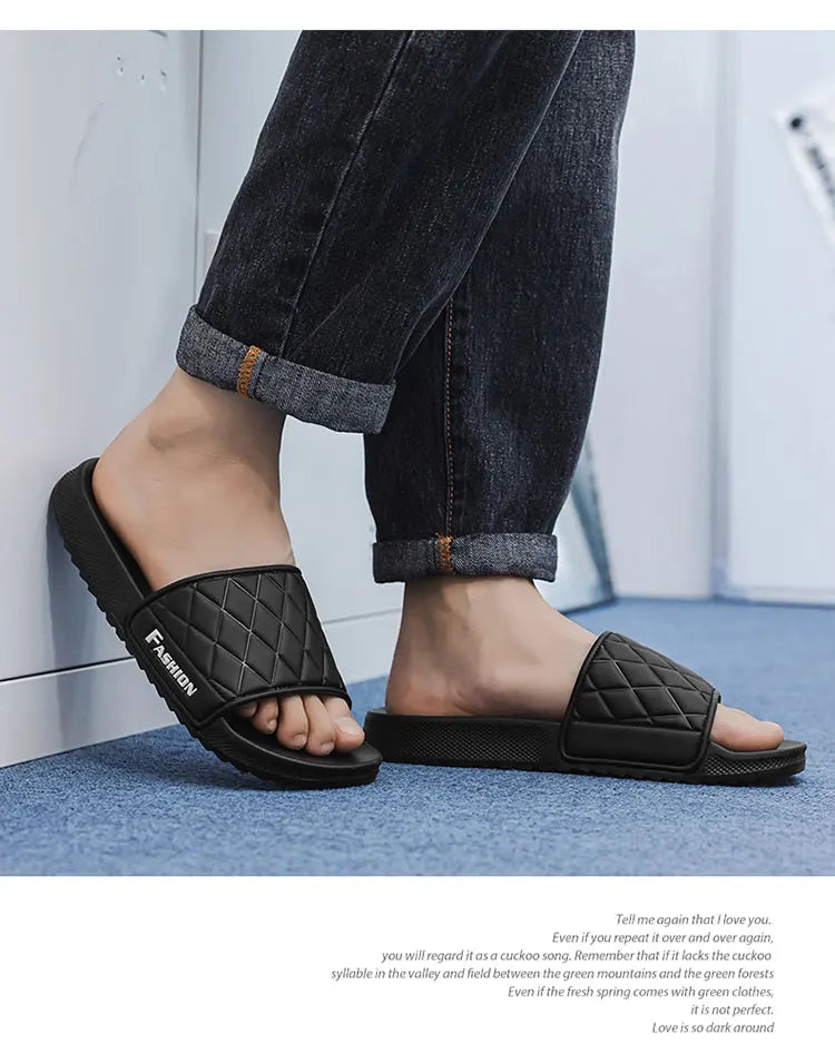 Summer beach slippers men's fashion comfortable EVA breathable sandals home indoor and outdoor sandals plus size slippers 46 47